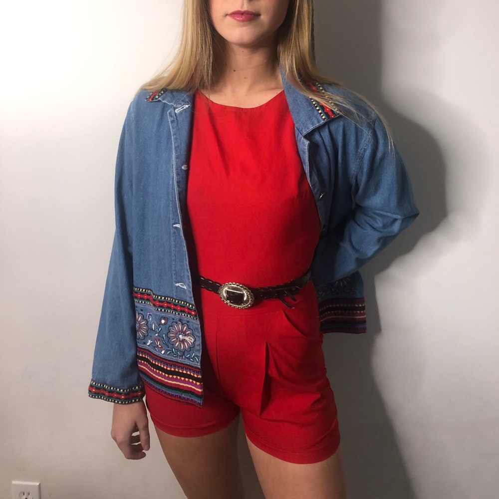 Blue Jean Embroidered Jacket